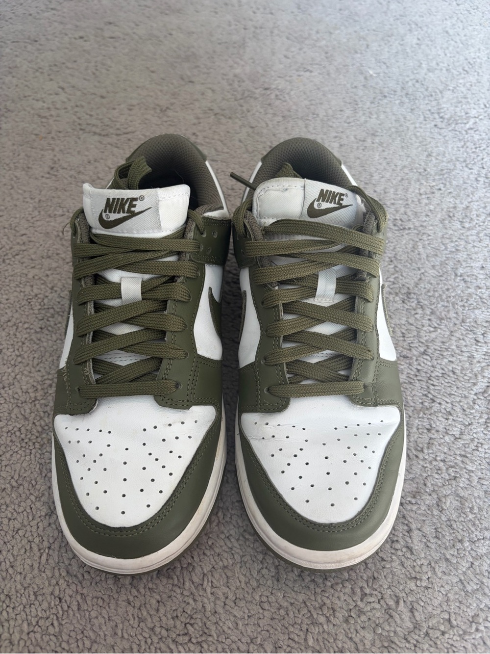 Nike Women’s Dunk - Low-Top Sneakers - Olive Green / White